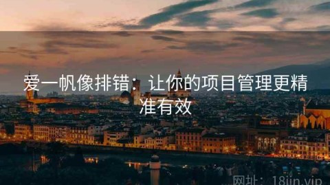 爱一帆像排错：让你的项目管理更精准有效