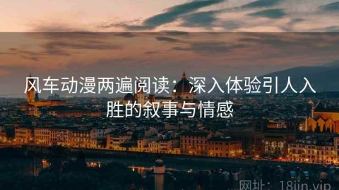 风车动漫两遍阅读：深入体验引人入胜的叙事与情感