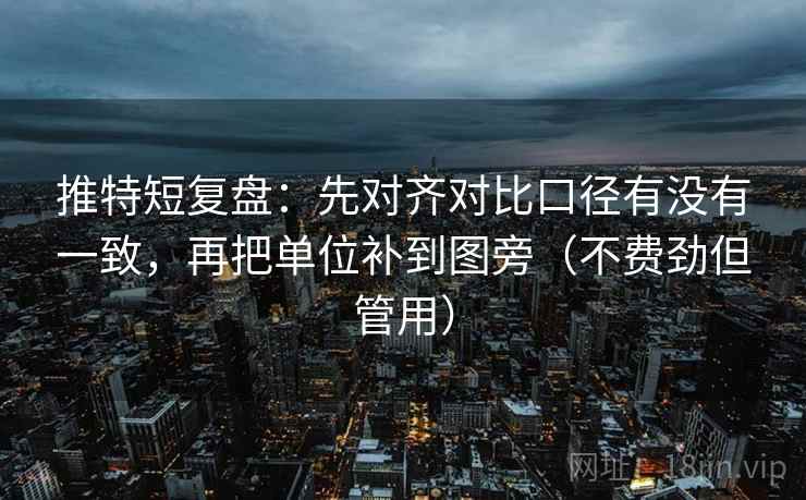 推特短复盘:先对齐对比口径有没有一致,再把单位补到图旁(不费劲但管用) 推特短复盘:先对齐对比口径有没有一致,再把单位补到图旁(不费劲但管用)