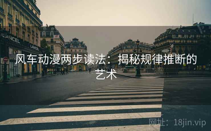 风车动漫两步读法:揭秘规律推断的艺术 风车动漫两步读法:揭秘规律推断的艺术